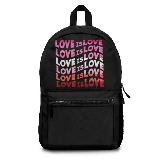 Love Is Love Lesbian Backpacks