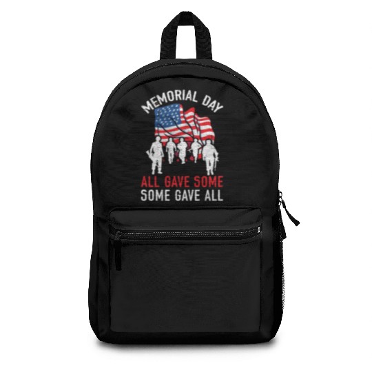 All Gave Some Some Gave All USA Flag Memorial Day Backpacks