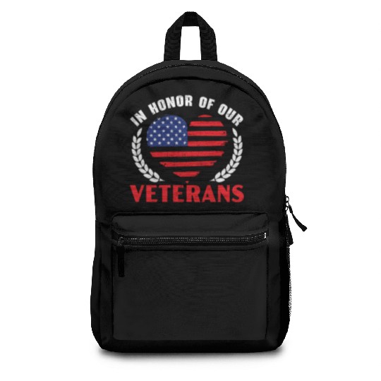 Patriotic Veteran USA Flag American Memorial Day Backpacks