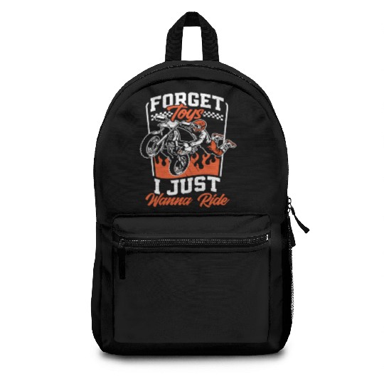Motocross Dirt Bike Kids Boys Backpacks
