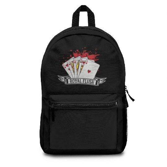Poker Card Game Skat Poker Night Royal Flush Check Backpacks