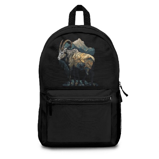 a mountain goat lives in the mountains Backpacks