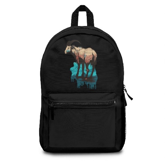 a mountain goat lives in the mountains Backpacks