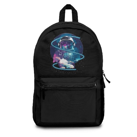Galaxy Astronaut Full Moon Astronomy Space Science Backpacks