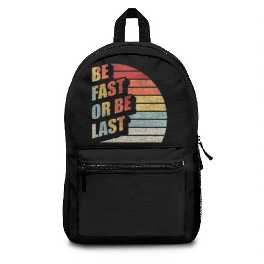 Fast Car Quote Drag Racing Gift Vintage Retro Rac Backpacks