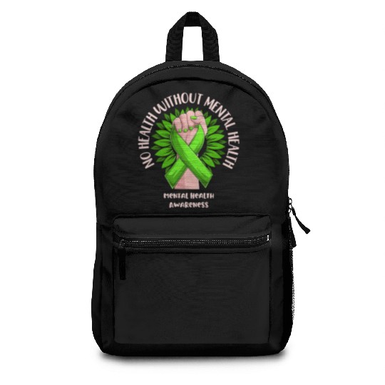 No Health Without Mental Health Awareness Backpacks