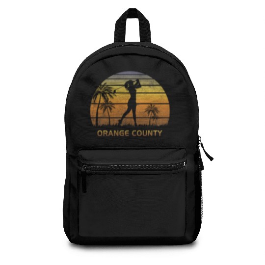 Retro Orange County Women's Golf Golfing Fan Backpacks