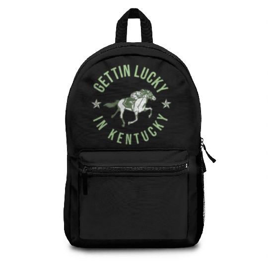Funny Derby Vintage Getting Lucky In Kentucky Hor Backpacks