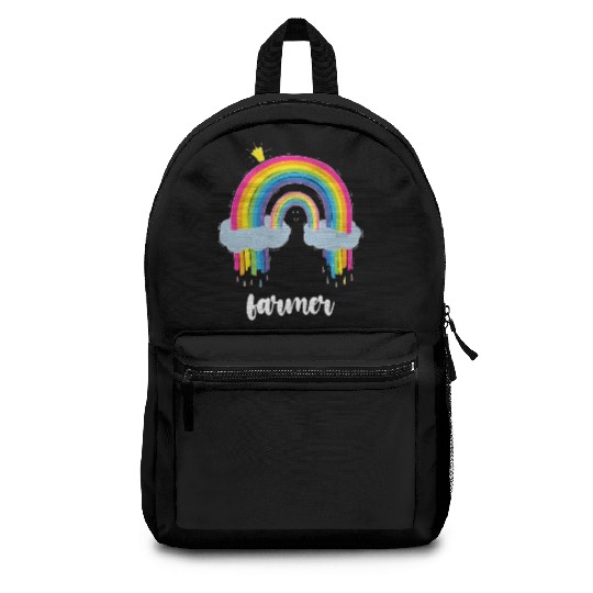 Farmer Farming Cute Boho Rainbow Backpacks