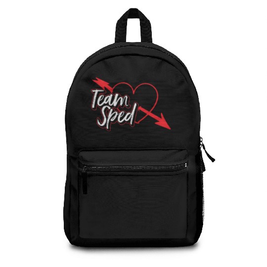 Team Sped Teacher Awareness Special Education Backpacks