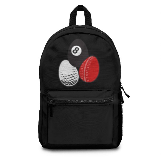 Cue Sports Billiards Cricket Golf Easter Egg Balls Backpacks