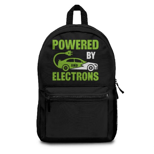 Electric Vehicle Electric Car Powered By Electrons Backpacks