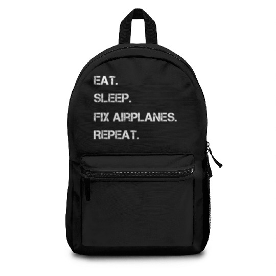 Funny Airplane Mechanic Aircraft Aviation Backpacks