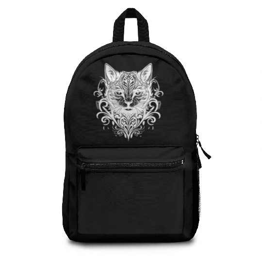 Beautiful Vintage Cat Tattoo Backpacks