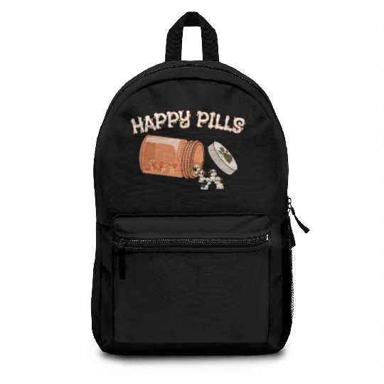 Happy Pills Shih Tzu Funny Dog Lover Cool Pharmacy Backpacks