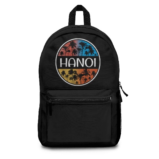 Hanoi Vietnam Stylish Vacation Souvenir Palm Tree Backpacks
