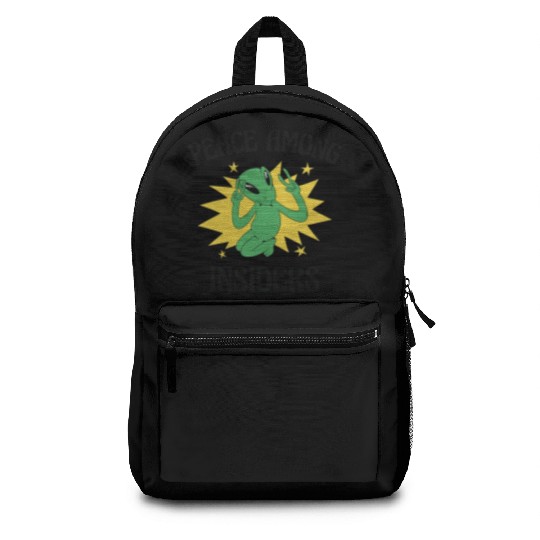 Area 51 Peace Alien Head Martian Space Outsider Backpacks