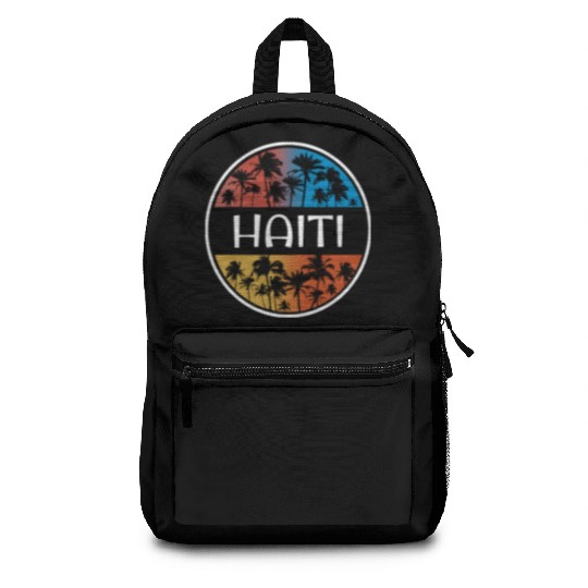 Haiti Stylish Vacation Souvenir Palm Tree Backpacks