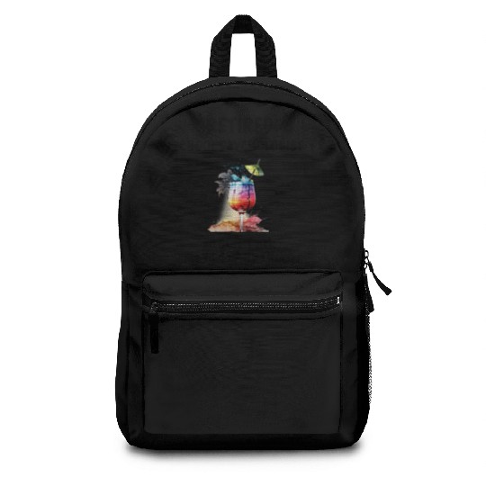 Retired School Psychologist Vacation Tropical Cock Backpacks