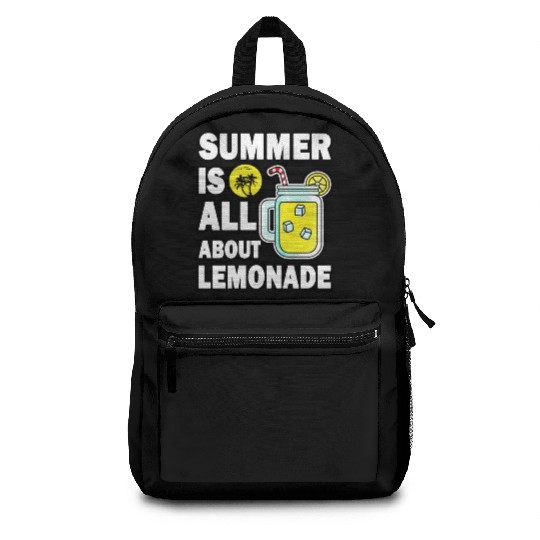 Lemonade Lover Summer Quote Backpacks