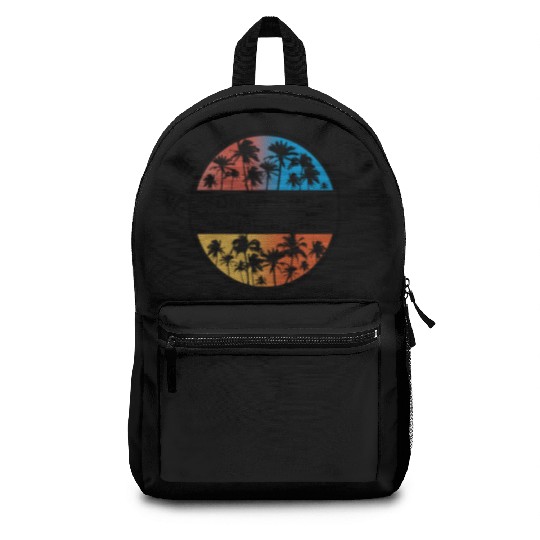 Santa Cruz California Palm Tree Stylish Vacation Backpacks