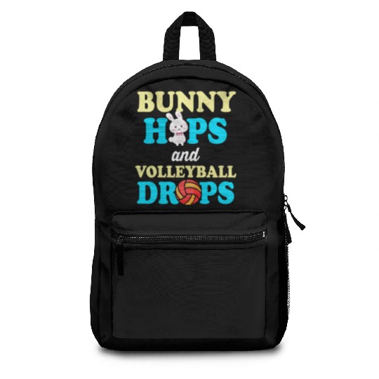 Easter Volleyball Bunny Holiday Rabbit Sport Backpacks