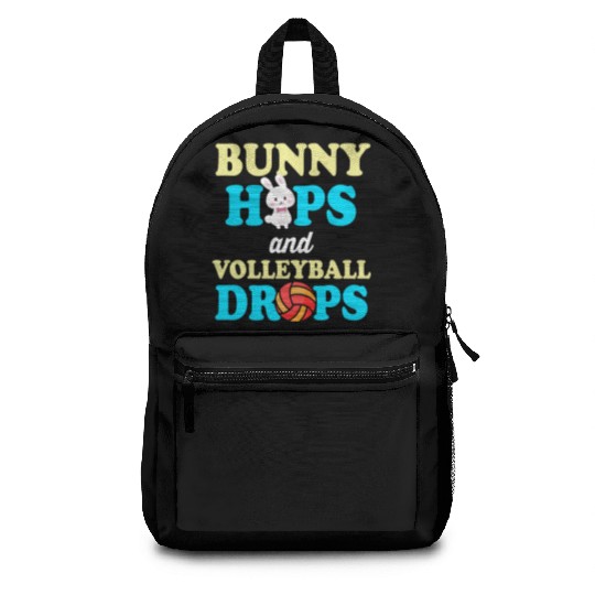 Easter Volleyball Bunny Holiday Rabbit Sport Backpacks