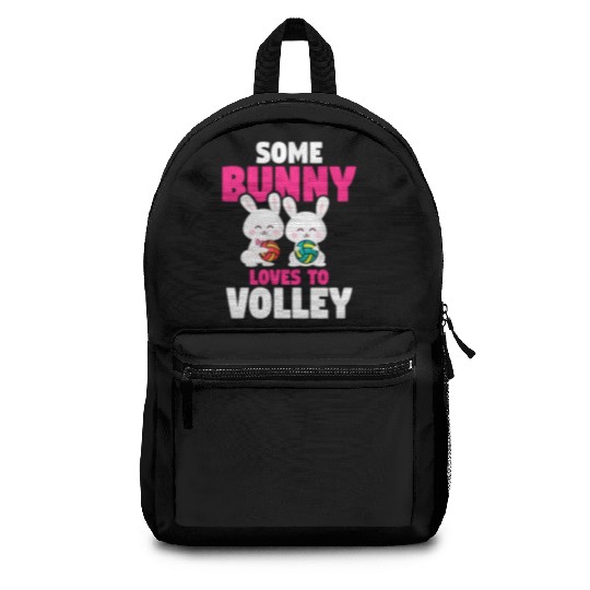 Easter Volleyball Bunny Holiday Rabbit Sport Backpacks