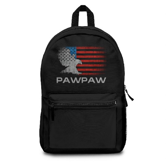 Papaw Fathers Day US Flag From Granddaughter to Backpacks