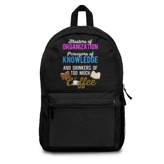 Librarian Bookworm Book Nerd Reading Library Backpacks