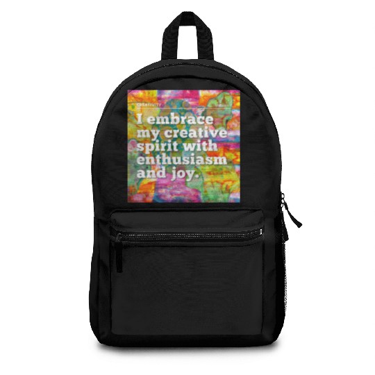 i embrace my creative spirit Backpacks