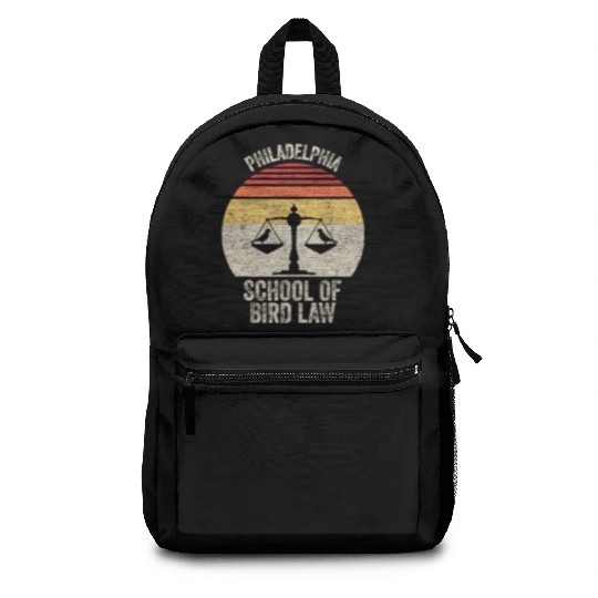 Vintage Retro Philadelphia School Of Bird Law Funn Backpacks