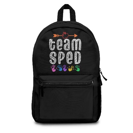 Team Sped Teacher Awareness Special Education Backpacks