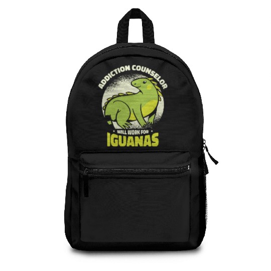 Iguana Lizard Addiction Reptile Iguana Lover Backpacks