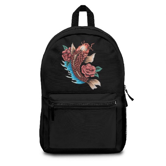 Koi Fish and Roses Backpacks