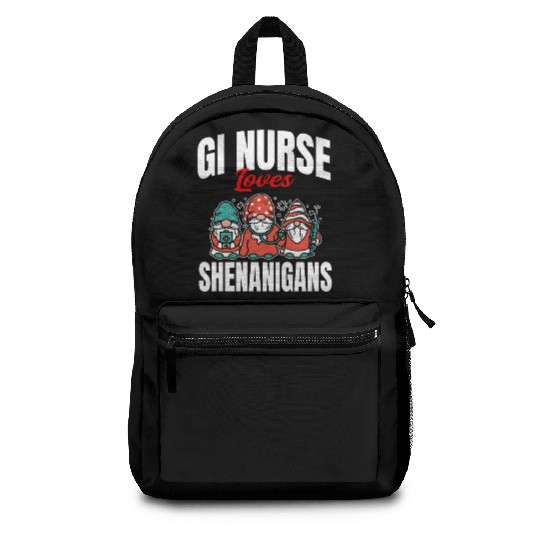 Funny Gi Nurse Loves Shenanigans Irish St. Backpacks