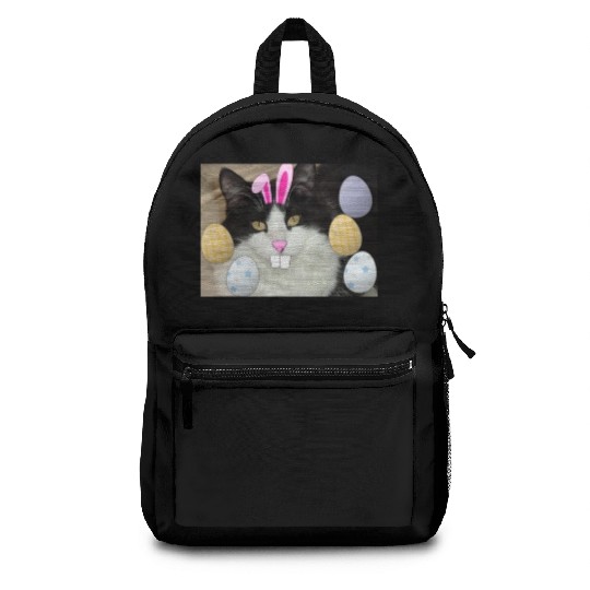 Easter Bunny Cat Face Decor Backpacks