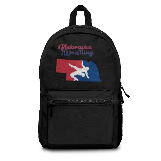 Nebraska Wrestling (USA Colors) Backpacks