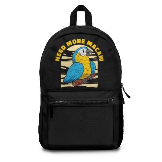 Macaw Parrot Lover Nature Zoo Animal Pet Backpacks