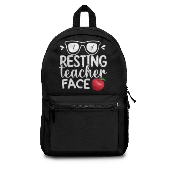 Resting Teacher Face Happy Retirement Plan Backpacks
