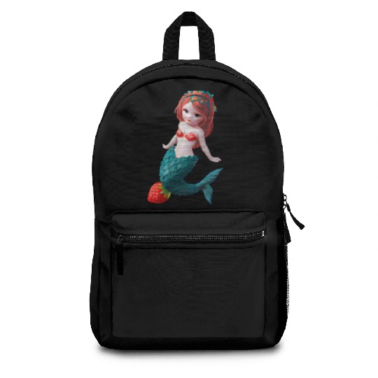 Strawberry mermaid Backpacks