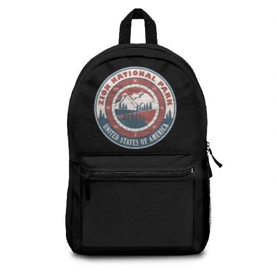 Zion National Park United States Vintage Hiking Backpacks