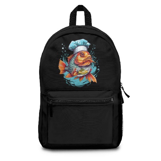 Awesome Culinary Fish Chef Cooking Kitchen Humor Backpacks