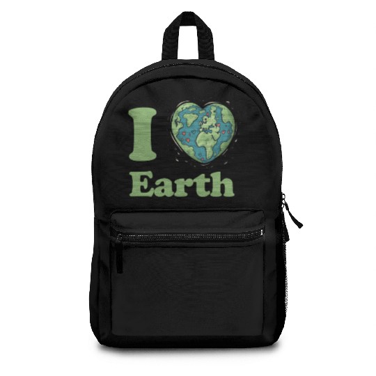 I Love Earth Design. Cute Earth Day Environmental Backpacks