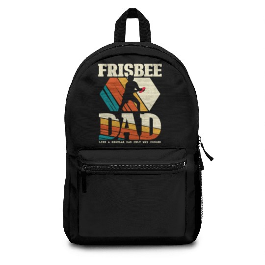 Frisbee Dad Ultimate Disc Golf Father Day love Backpacks