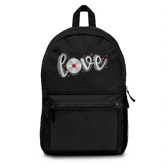 Love Vinyl Record Music Sound Carrier Backpacks