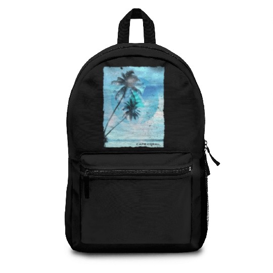 Artistic Cape Coral Florida Palm Tree Vacation Backpacks