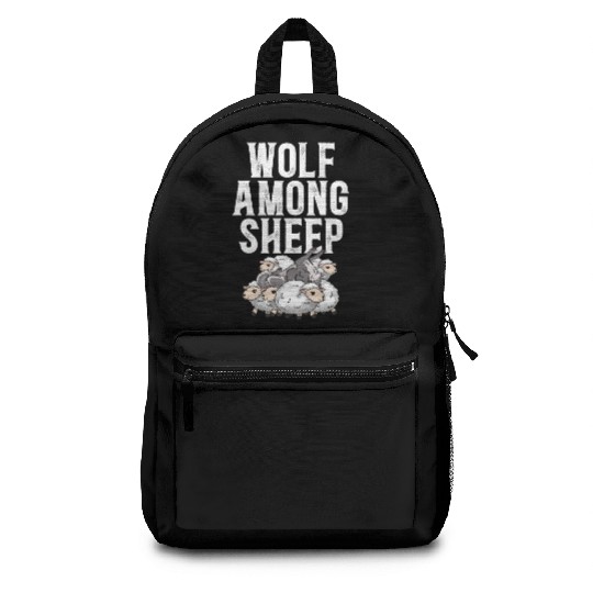 Wolf Among Sheep Wolves Animal Werewolf Wolf Lover Backpacks