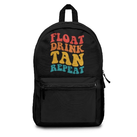 Float Drink Tan Repeat Backpacks