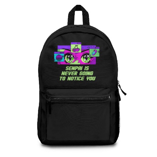 Senpai Is Never Going to Notice You Anime Funny Ma Backpacks